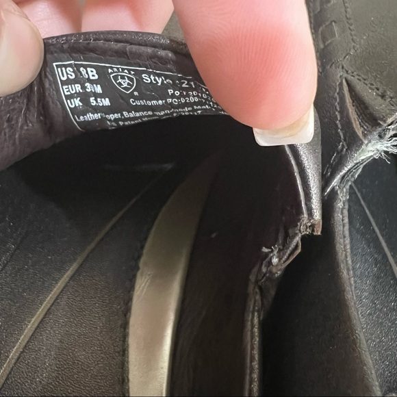 Ariat Clogs Womens Sz 8B Slip On Loafers Paddock Brown Leather Western Hippie - Picture 5 of 9